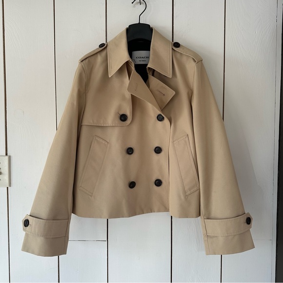 Coach Short Trench Coat Jacket Sz M NWOT - Picture 3 of 16